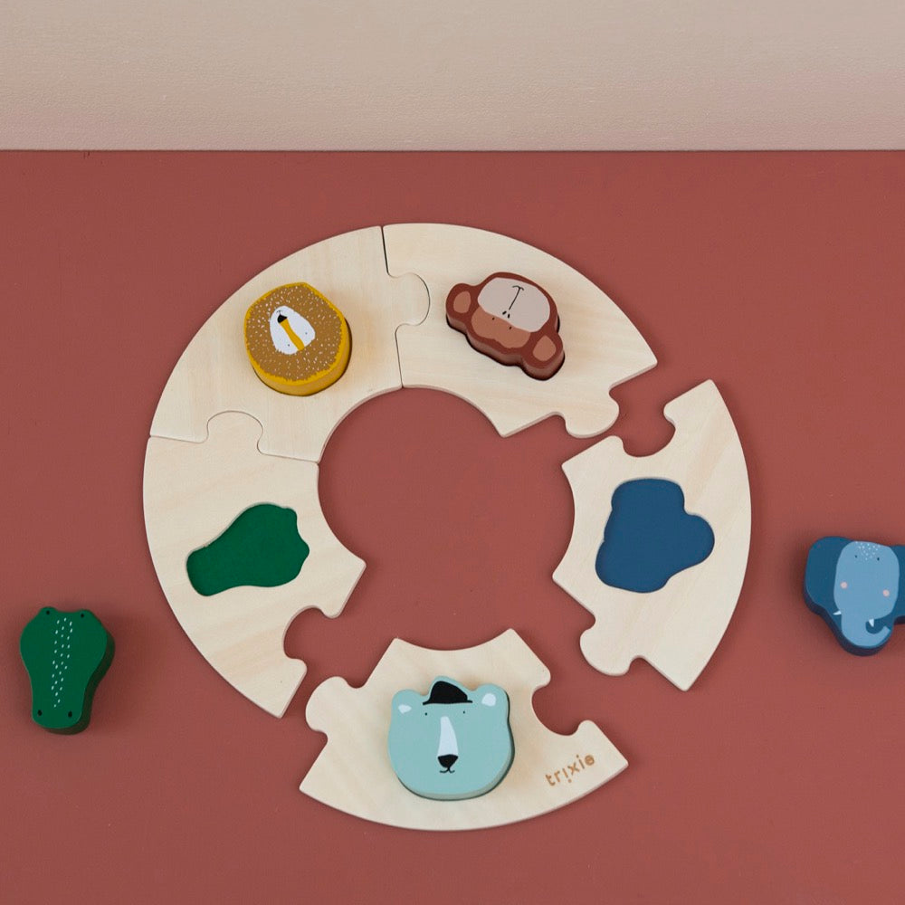 Houten ronde puzzel