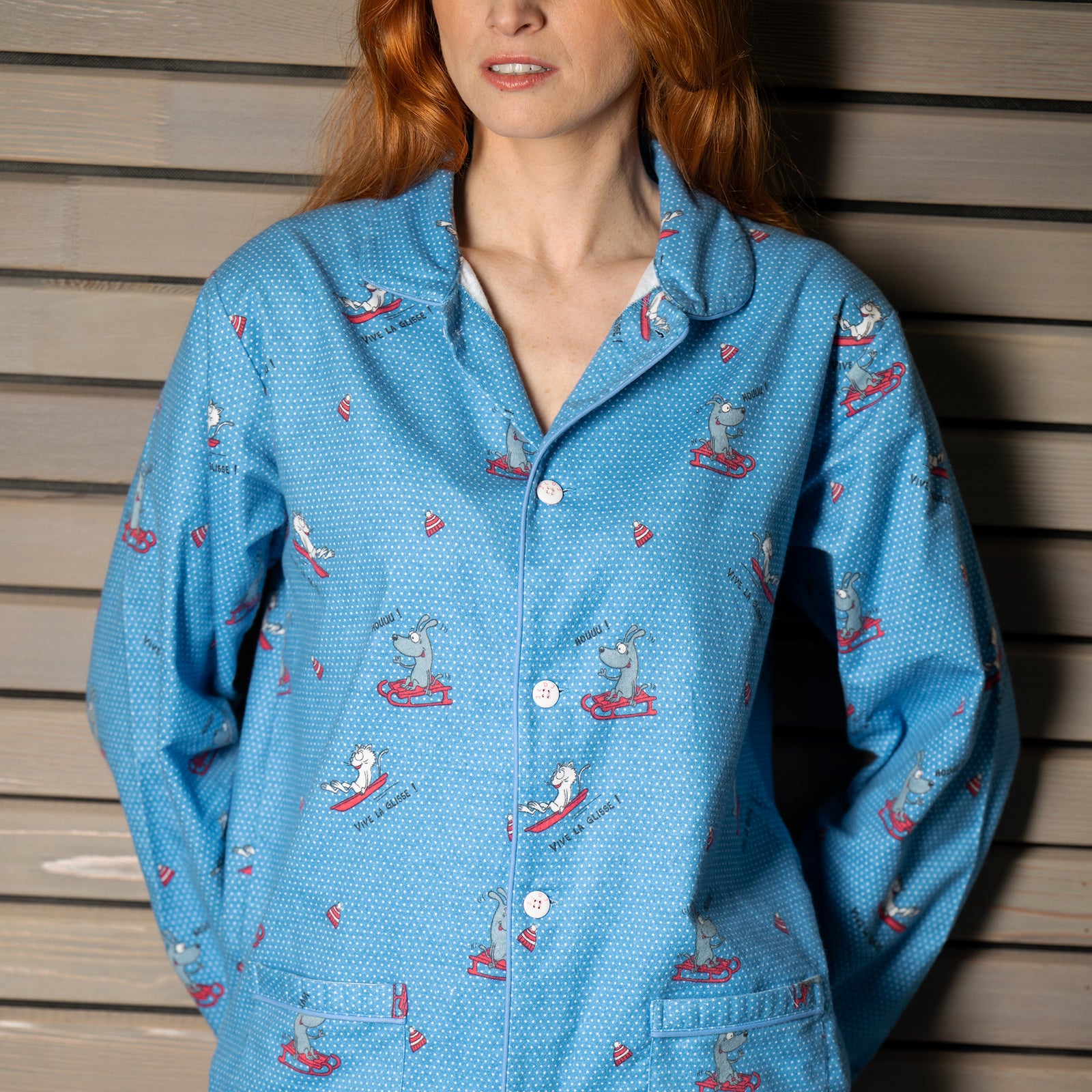 Pyjama Flannelle  - Women - Bleu Alaskan 