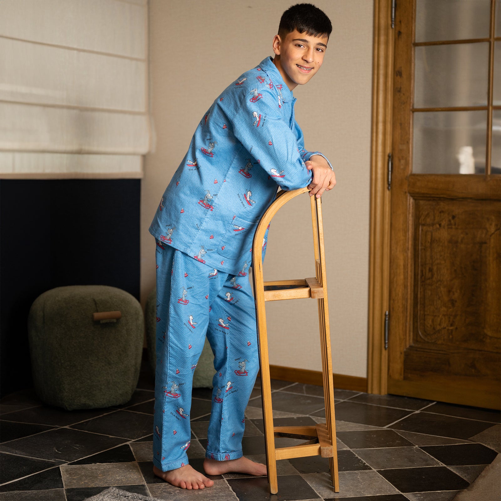 Pyjama Flannelle  - Boy/Girl - Bleu Alaskan 