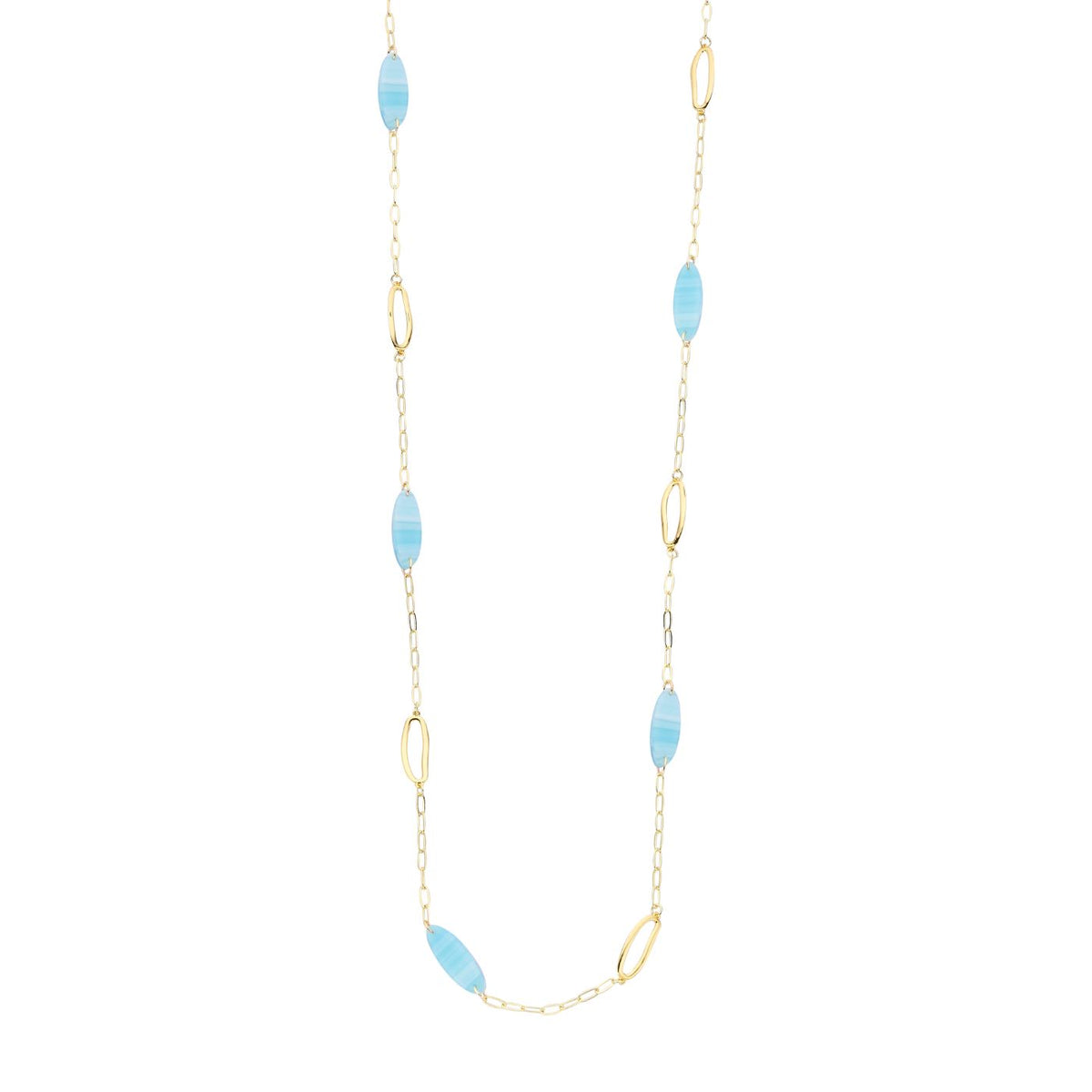 Collier - Macaolang Halsketting Blauw