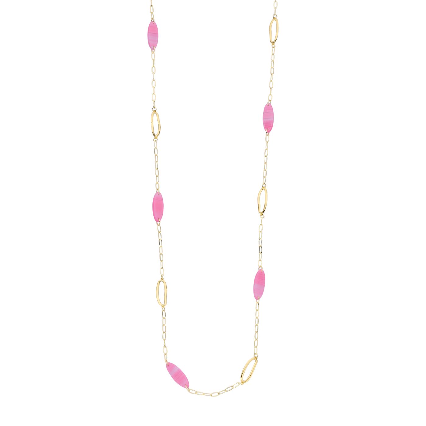 Halsketting - Macaolang Halsketting Fuchsia