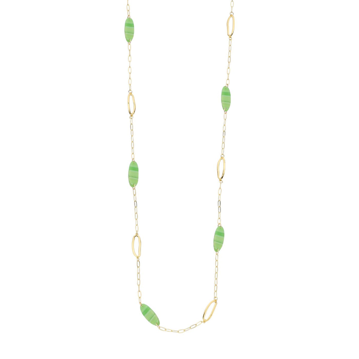 Collier - Macaolang Halsketting Groen