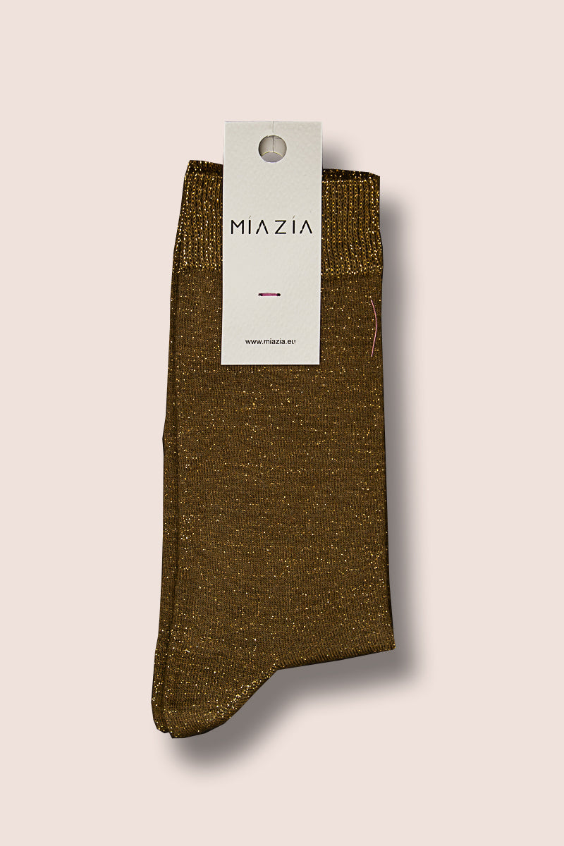 Mia Zia - Chaussettes glitter Kaki