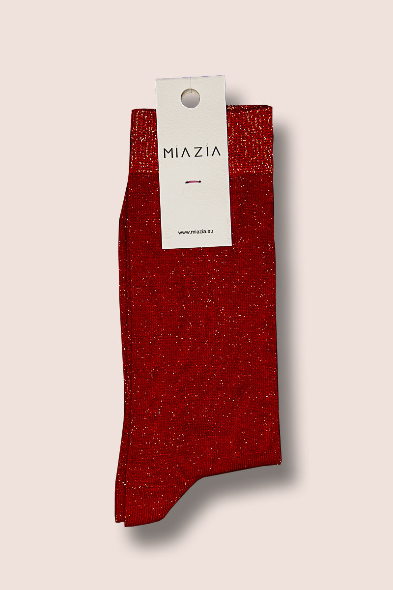 Mia Zia - Chaussettes glitter Rouge