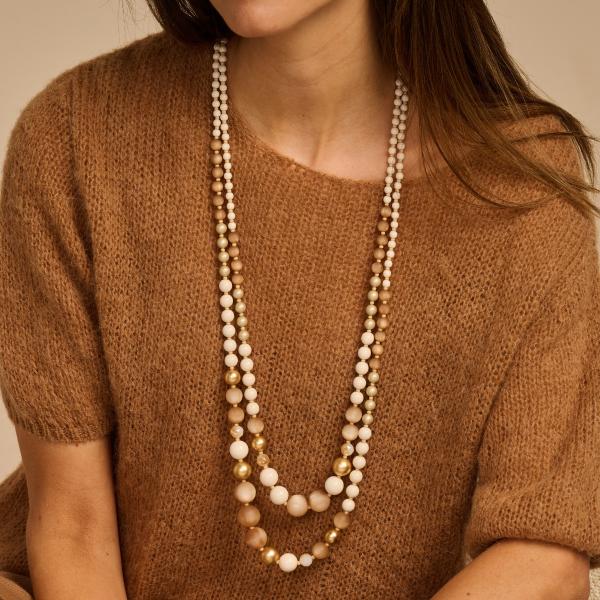 Halsketting - Pan87Lang Ecru