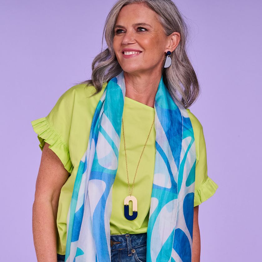 Collier - Dresden Halsketting Donkerblauw