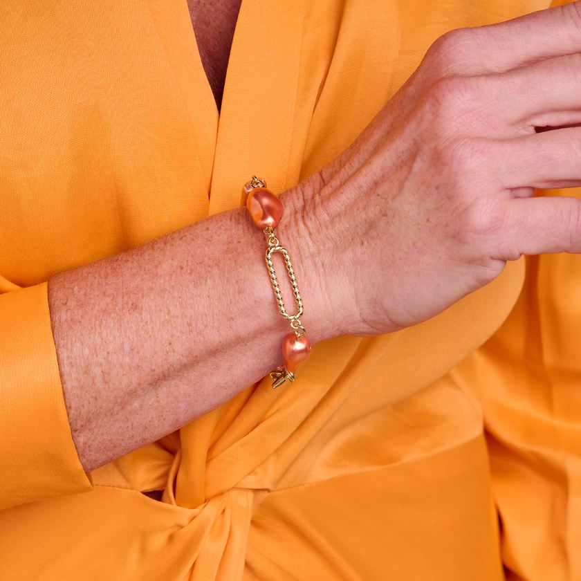 Bracelet - Dadelief Armband Oranje