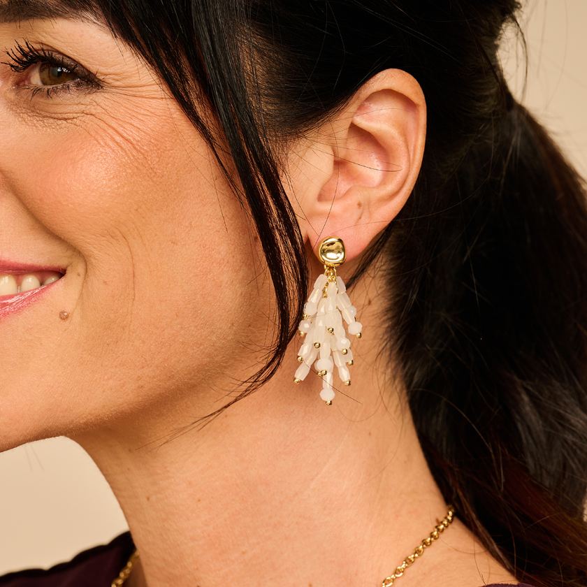 Boucles D'Oreilles - Dala Oorbellen Wit