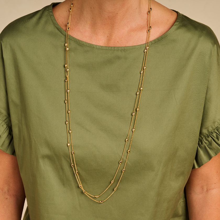 Collier - Dallaslang Halsketting Goudkleurig