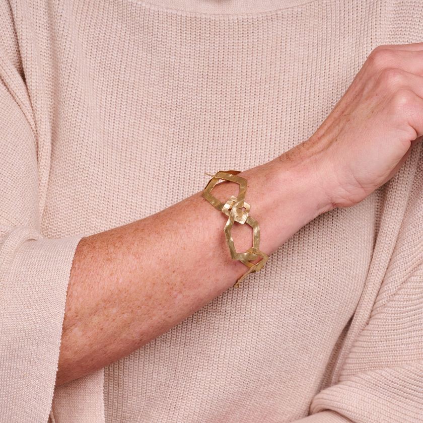 Armband - Driek Armband Goudkleurig Mat