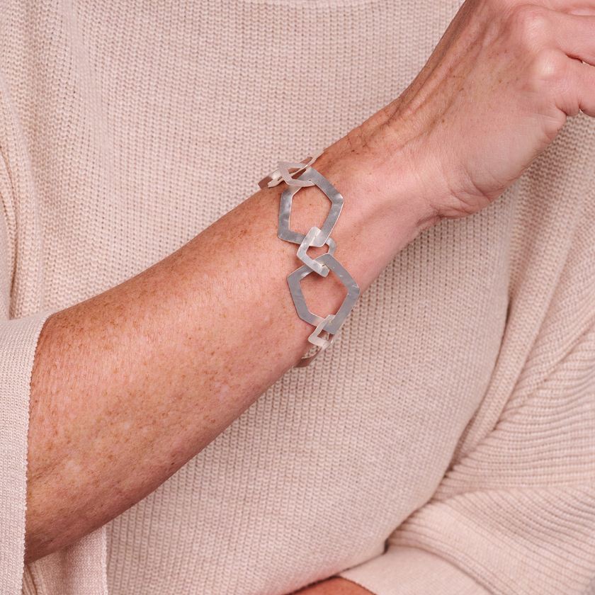 Armband - Driek Armband Zilverkleurig Mat