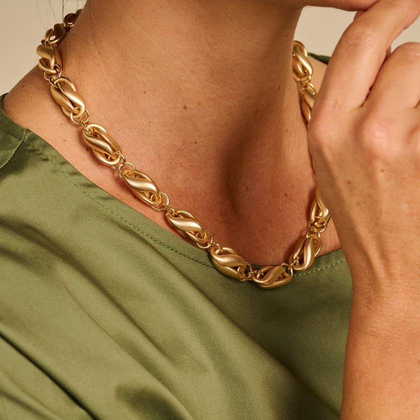 Collier - Dublin Halsketting Goudkleurig Mat
