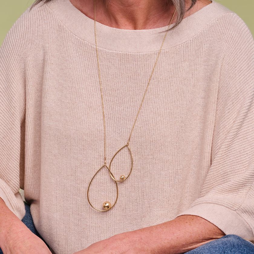 Collier - Gogo Halsketting Goudkleurig Mat
