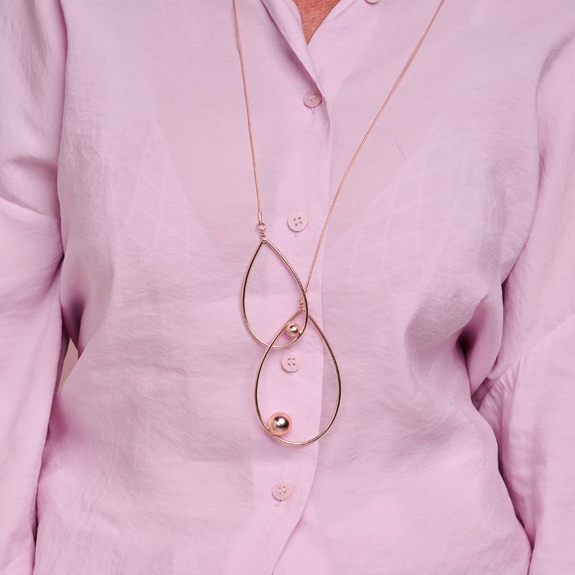 Collier - Gogo Halsketting Rooskleurig Mat