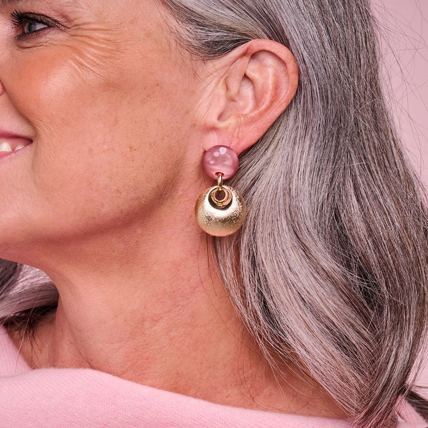 Boucles D'Oreilles - Kob29 Oorbellen Vieux Rose