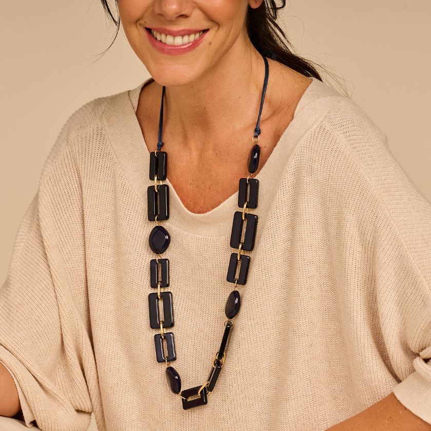 Halsketting - Kamila Halsketting Donkerblauw