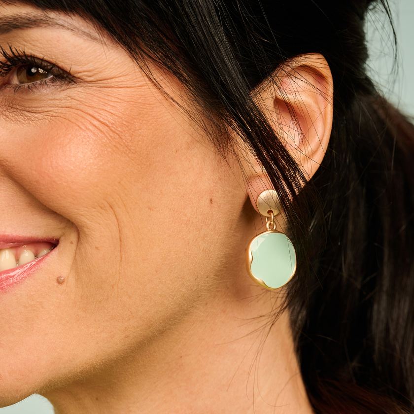 Oorbellen - Kent Oorbellen Watergroen