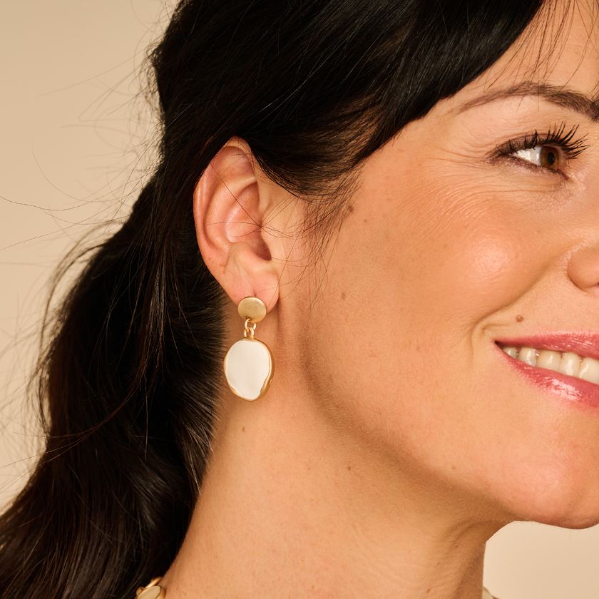 Boucles D'Oreilles - Kent Oorbellen Wit