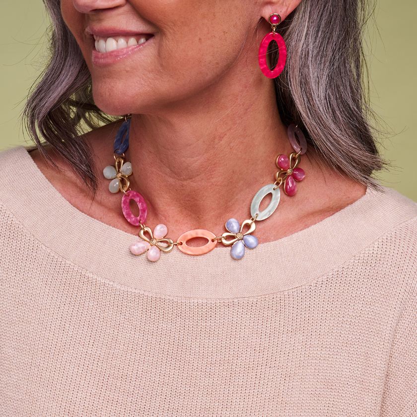 Boucles D'Oreilles - Karn Oorbellen Fuchsia