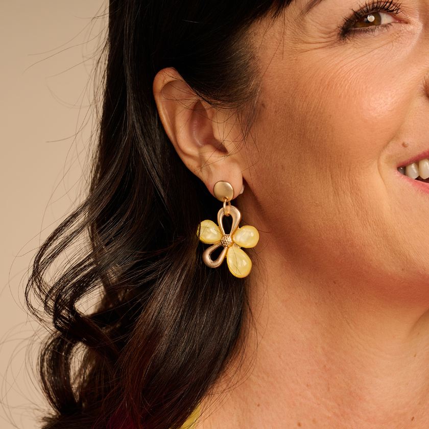 Boucles D'Oreilles - Klaas Oorbellen Geel