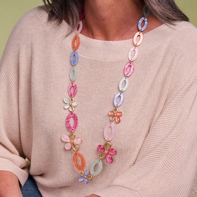 Halsketting - Klaaslang Halsketting Multicolor