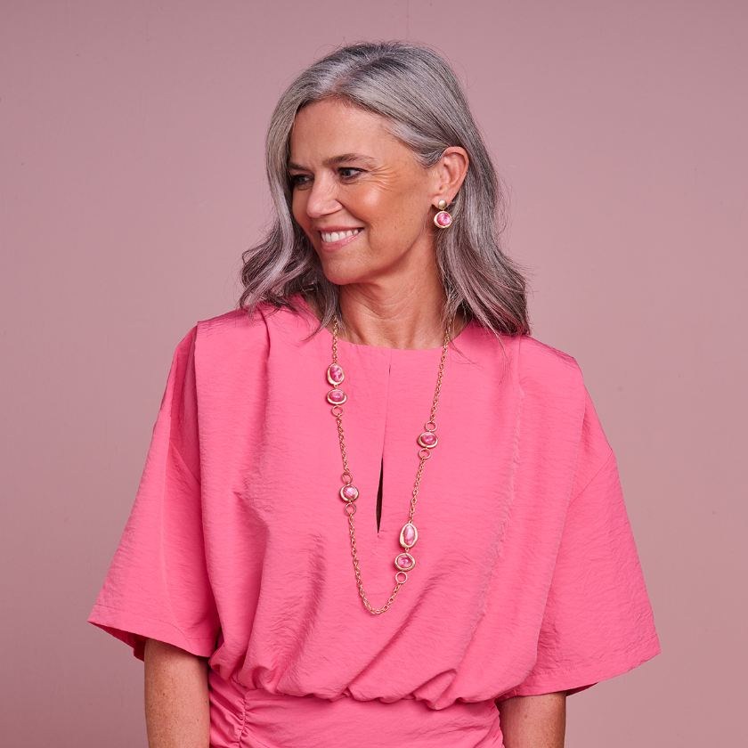 Collier - Kobelang Halsketting Fuchsia