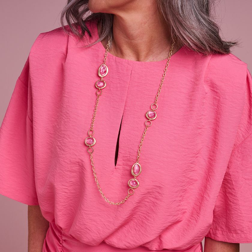 Collier - Kobelang Halsketting Fuchsia