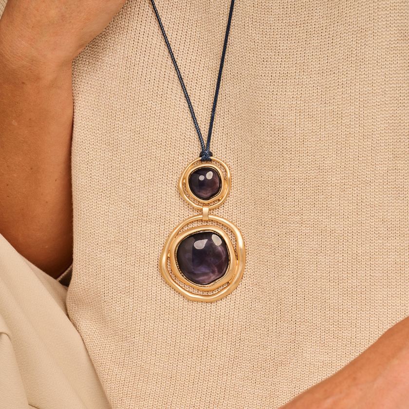 Halsketting - Kurt Halsketting Donkerblauw