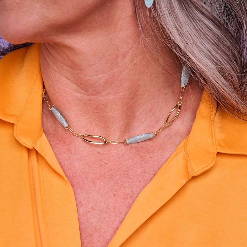 Collier - Macao Halsketting Blauw