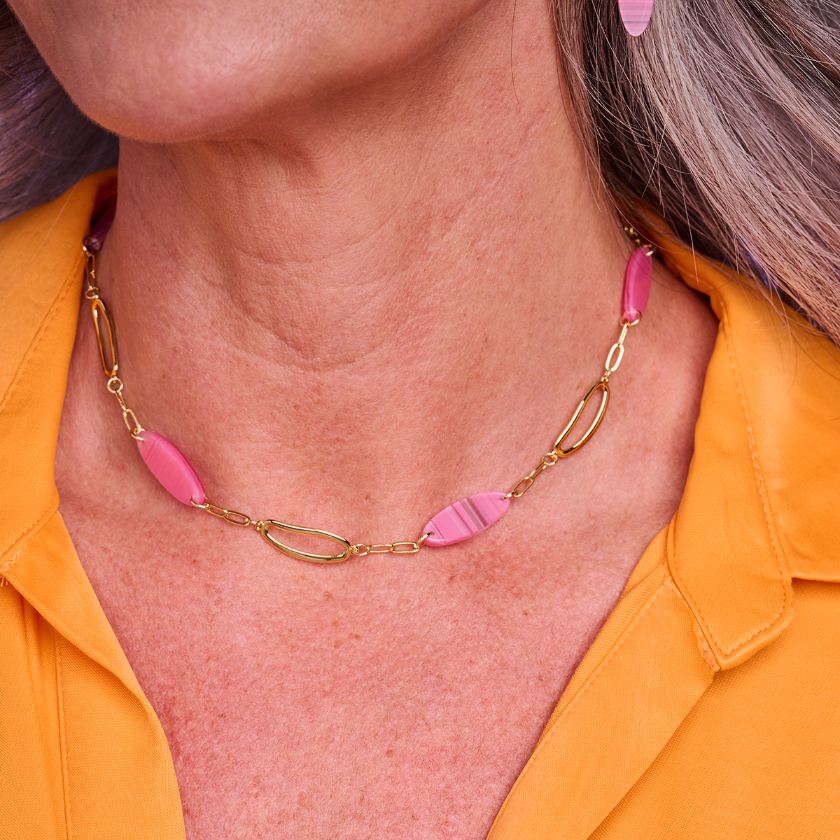 Halsketting - Macao Halsketting Fuchsia