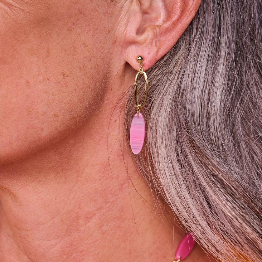 Oorbellen - Macao Oorbellen Fuchsia