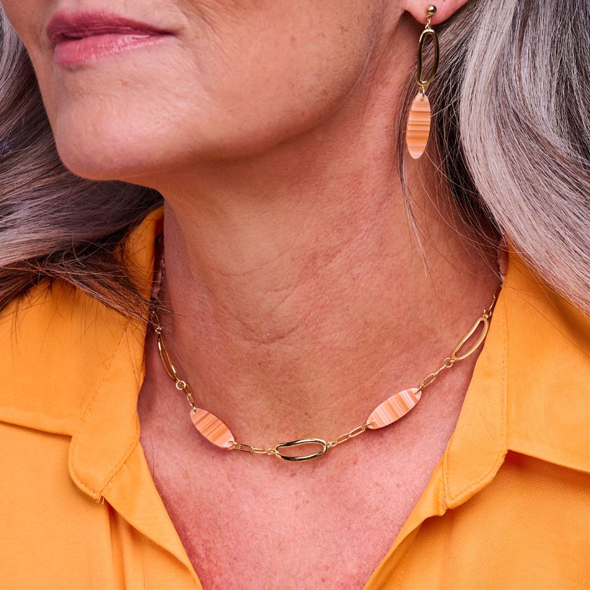 Collier - Macao Halsketting Oranje
