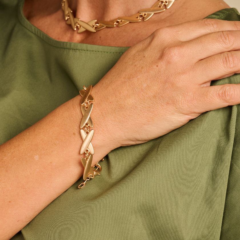 Bracelet - Octaaf Armband Goudkleurig Mat