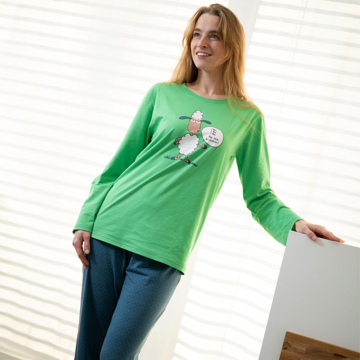 Vrouwen - Lange Pyjama - Groen