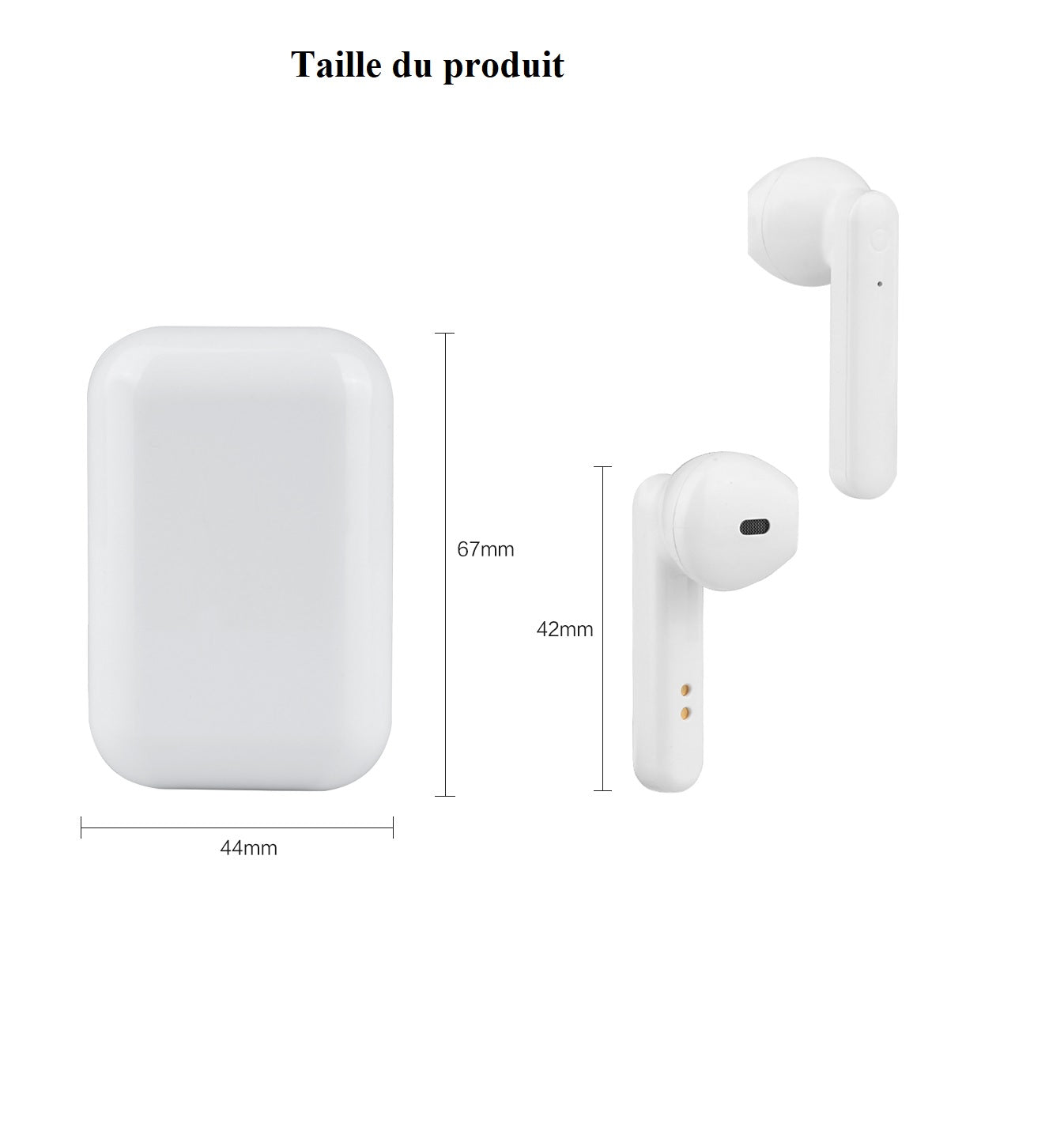 Tactiele Bluetooth V5.0+Edr Oordopjes - Wit