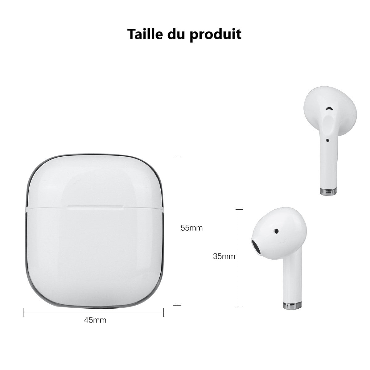 Bluetooth Oordopjes Met Ruisonderdrukking - Wit