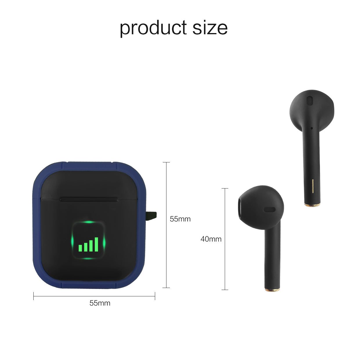Draadloze Bluetooth Oordopjes - Blauw