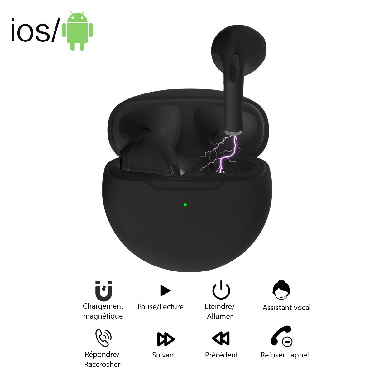 Bluetooth Oordopjes Met Ruisonderdrukking - Zwart
