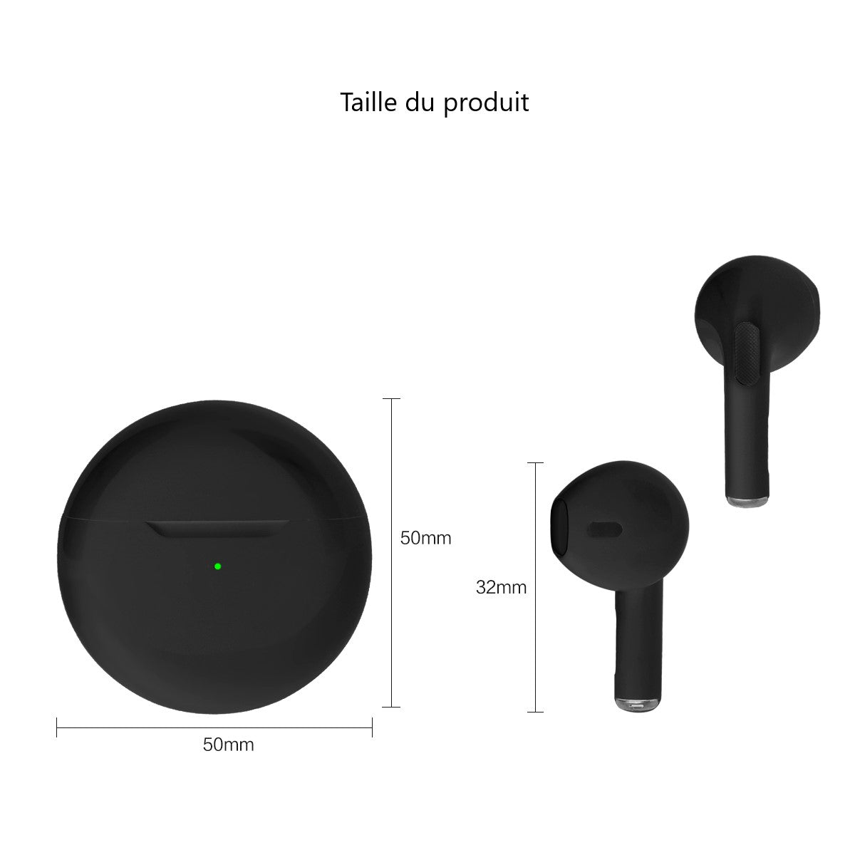Bluetooth Oordopjes Met Ruisonderdrukking - Zwart
