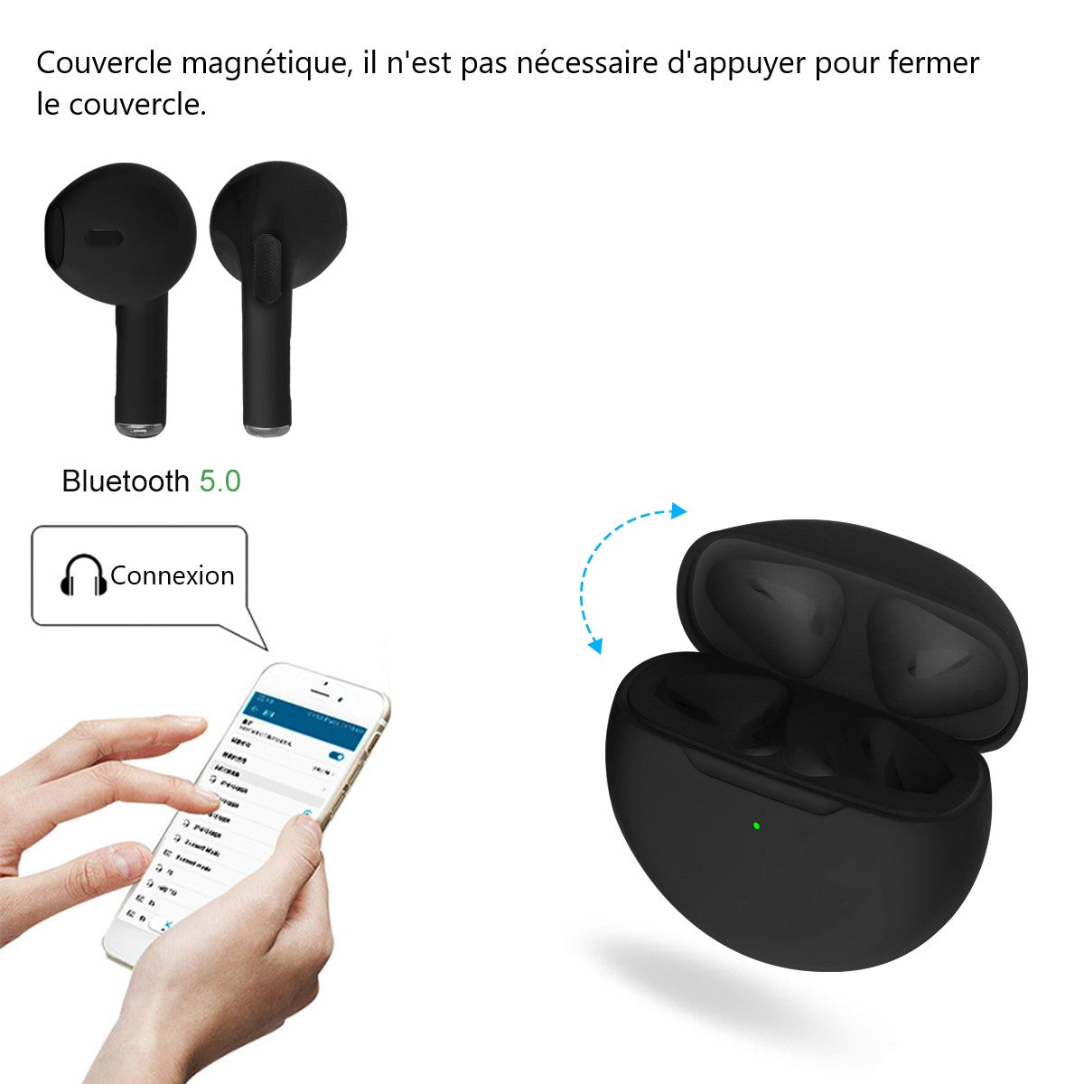 Bluetooth Oordopjes Met Ruisonderdrukking - Zwart