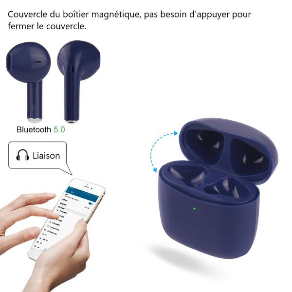 Draadloze Bluetooth Oordopjes - Blauw