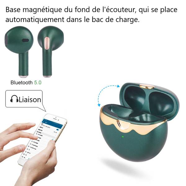 Bluetooth Oordopjes Met Ruisonderdrukking - Groen