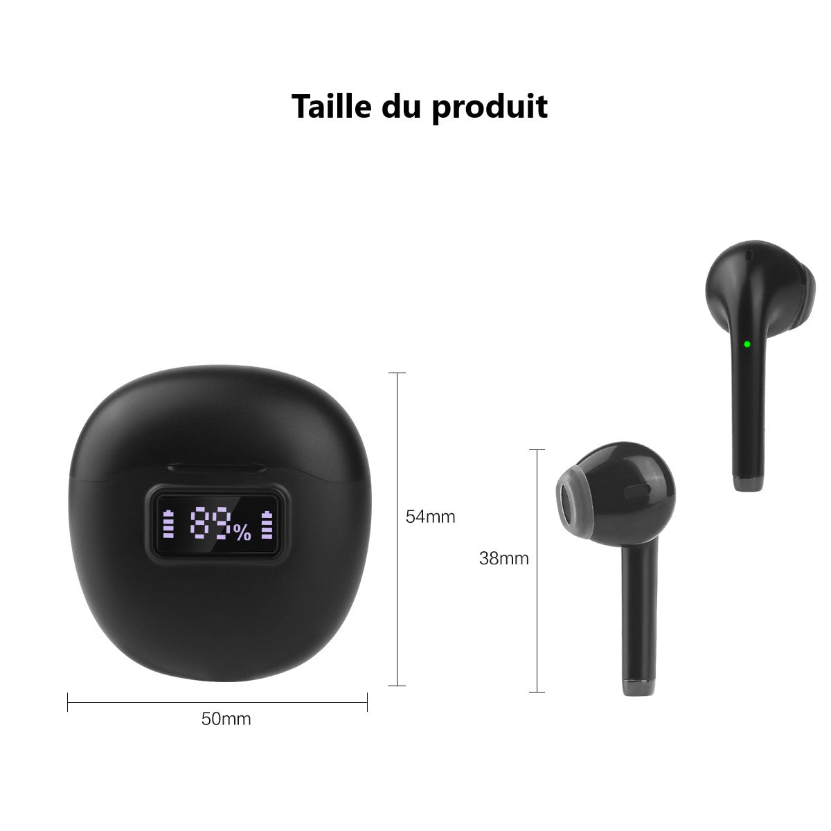 Bluetooth Oordopjes Met Ruisonderdrukking - Zwart