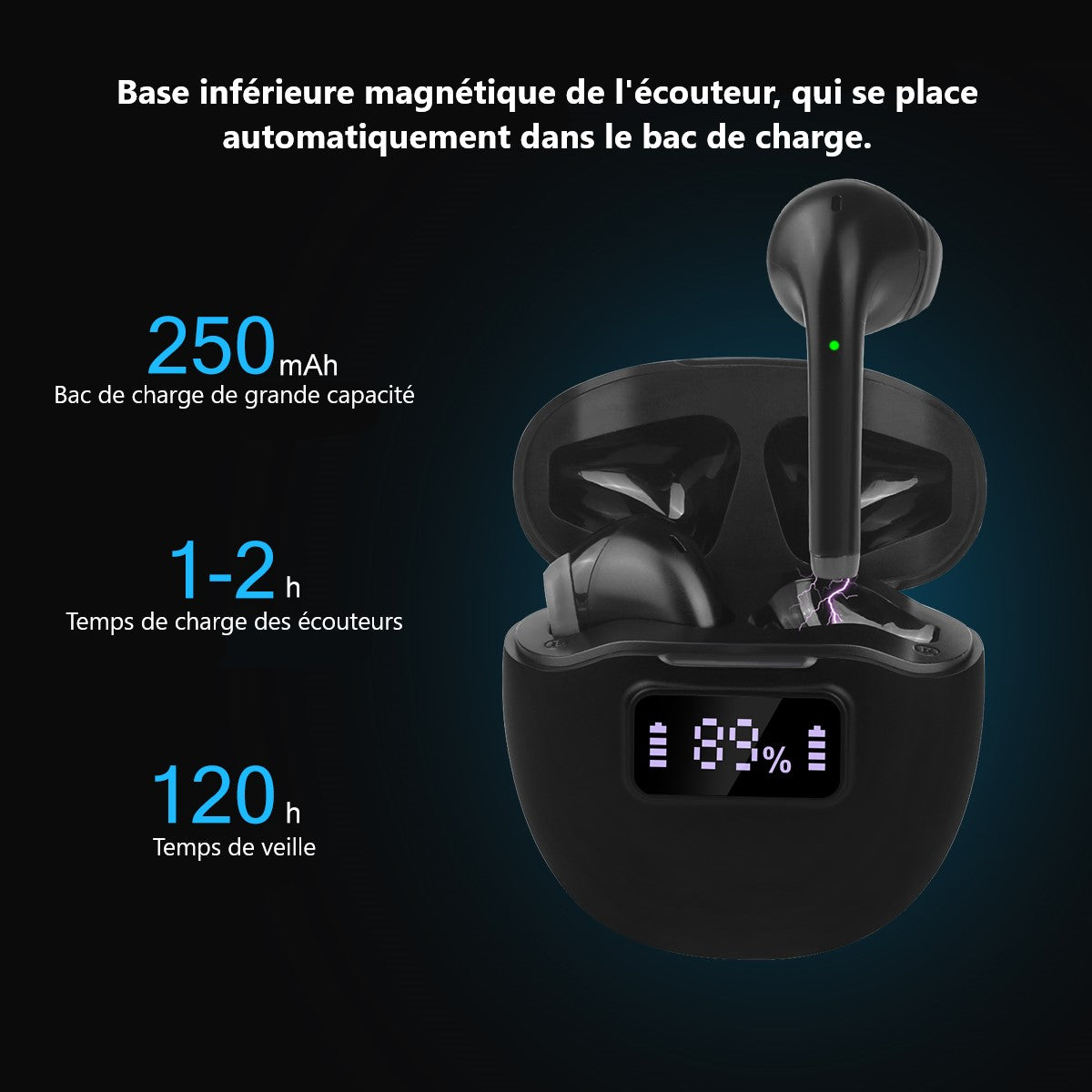 Bluetooth Oordopjes Met Ruisonderdrukking - Zwart