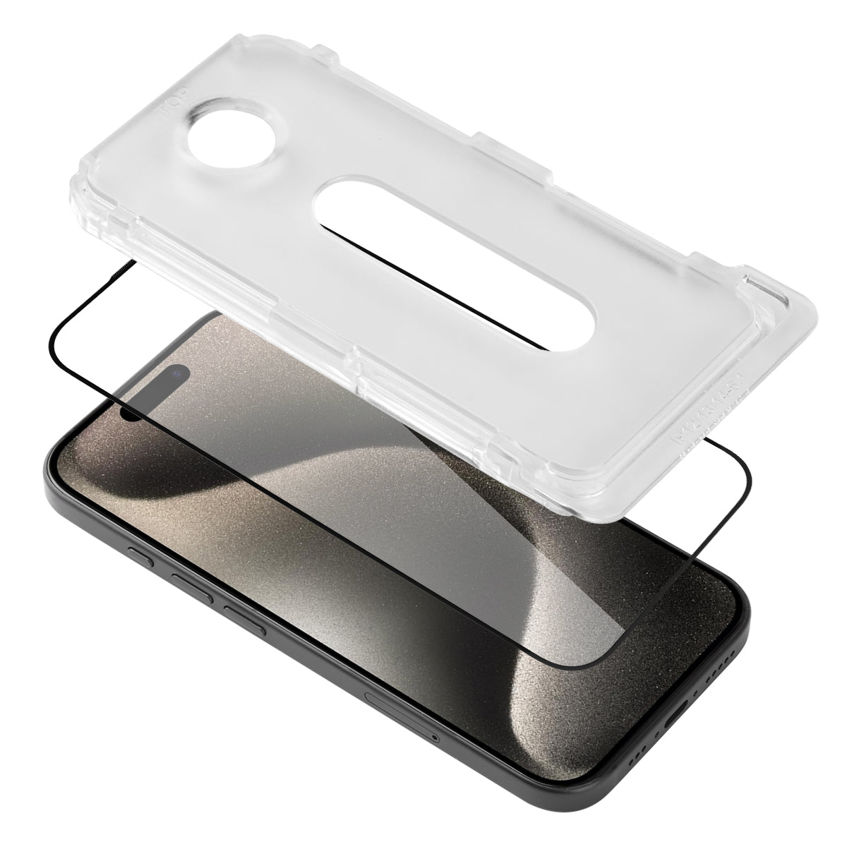 Gehard Glazen Beschermfolie Platyne Voor Iphone 15Pro - Stofbestendig, Bubbelvrij En Hoge Weerstand - Transparant