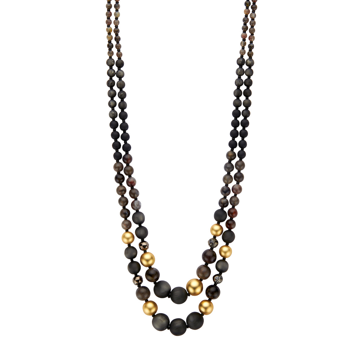 Halsketting - Pan87Lang Zwart