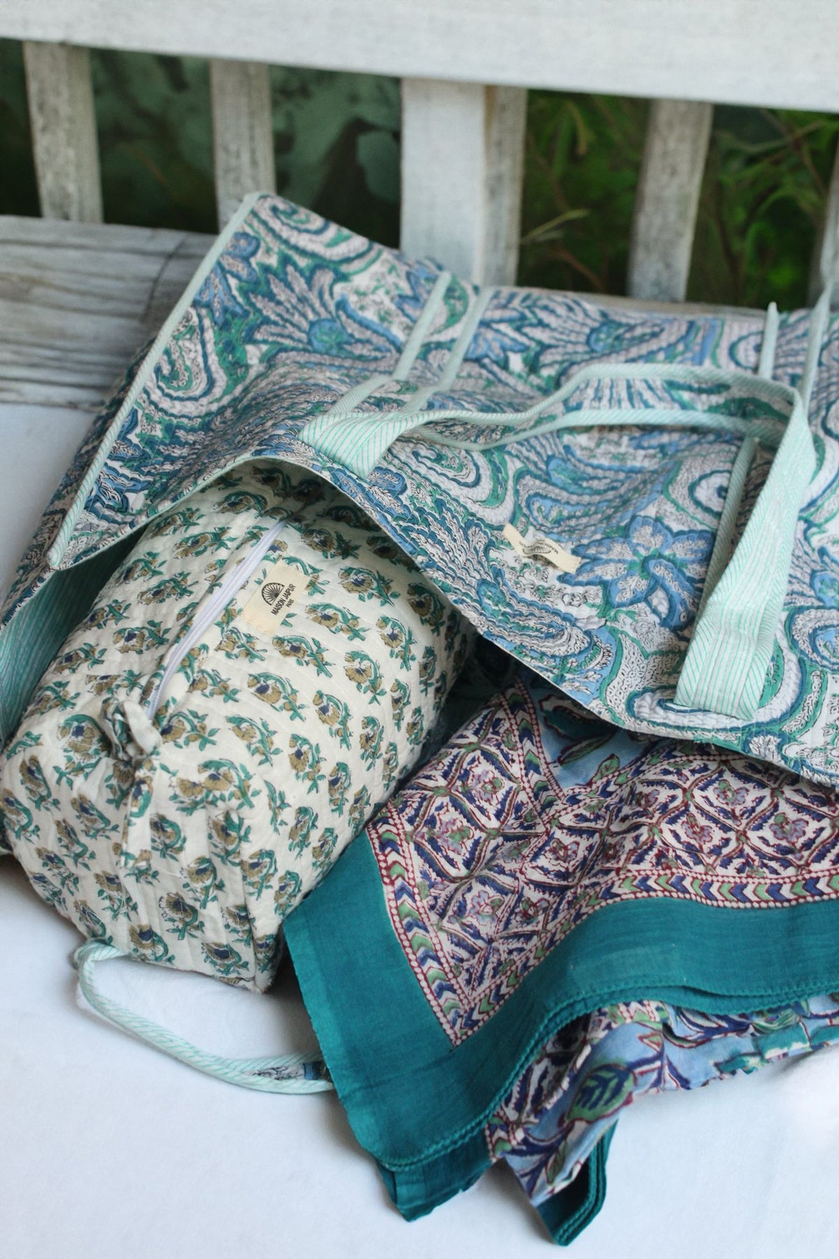 Patna Blauwe Tas in katoenen zeildoek