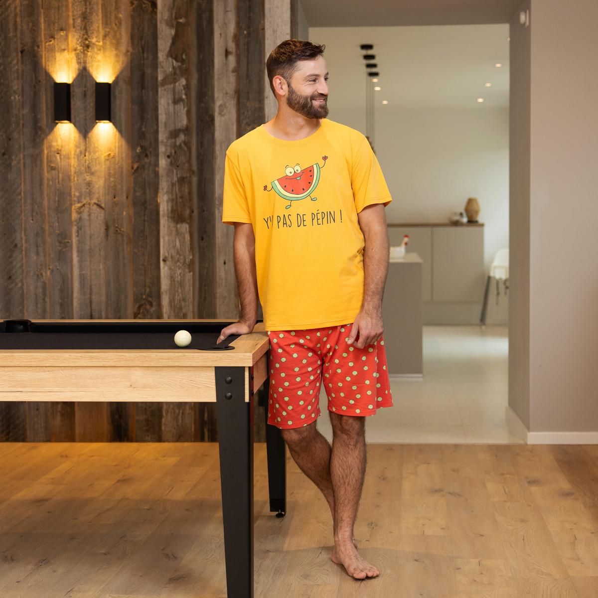Man - Pyjamashort - Oker