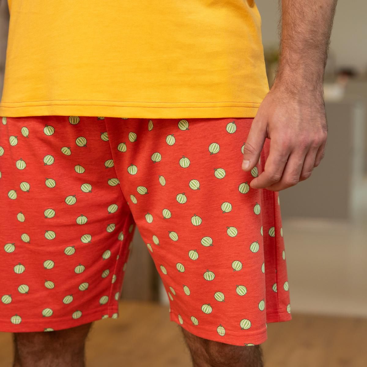 Man - Pyjamashort - Oker