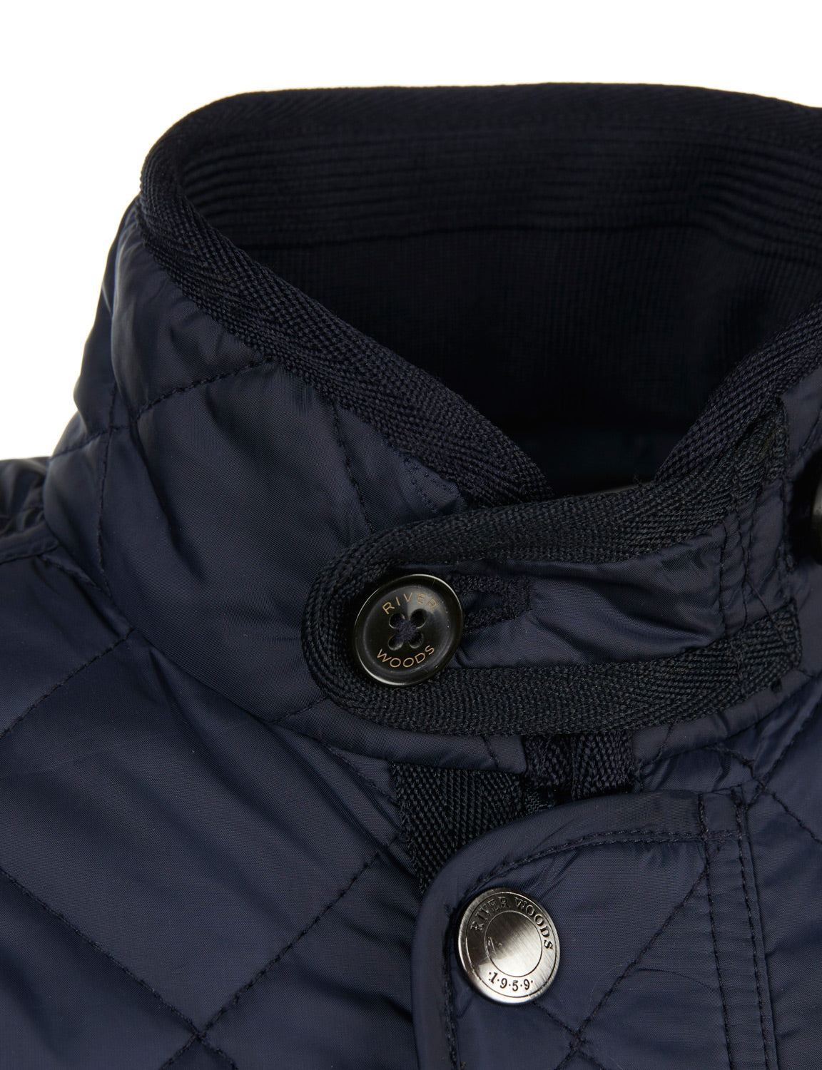 Basic Diamond Quilted Jkt - Blauw